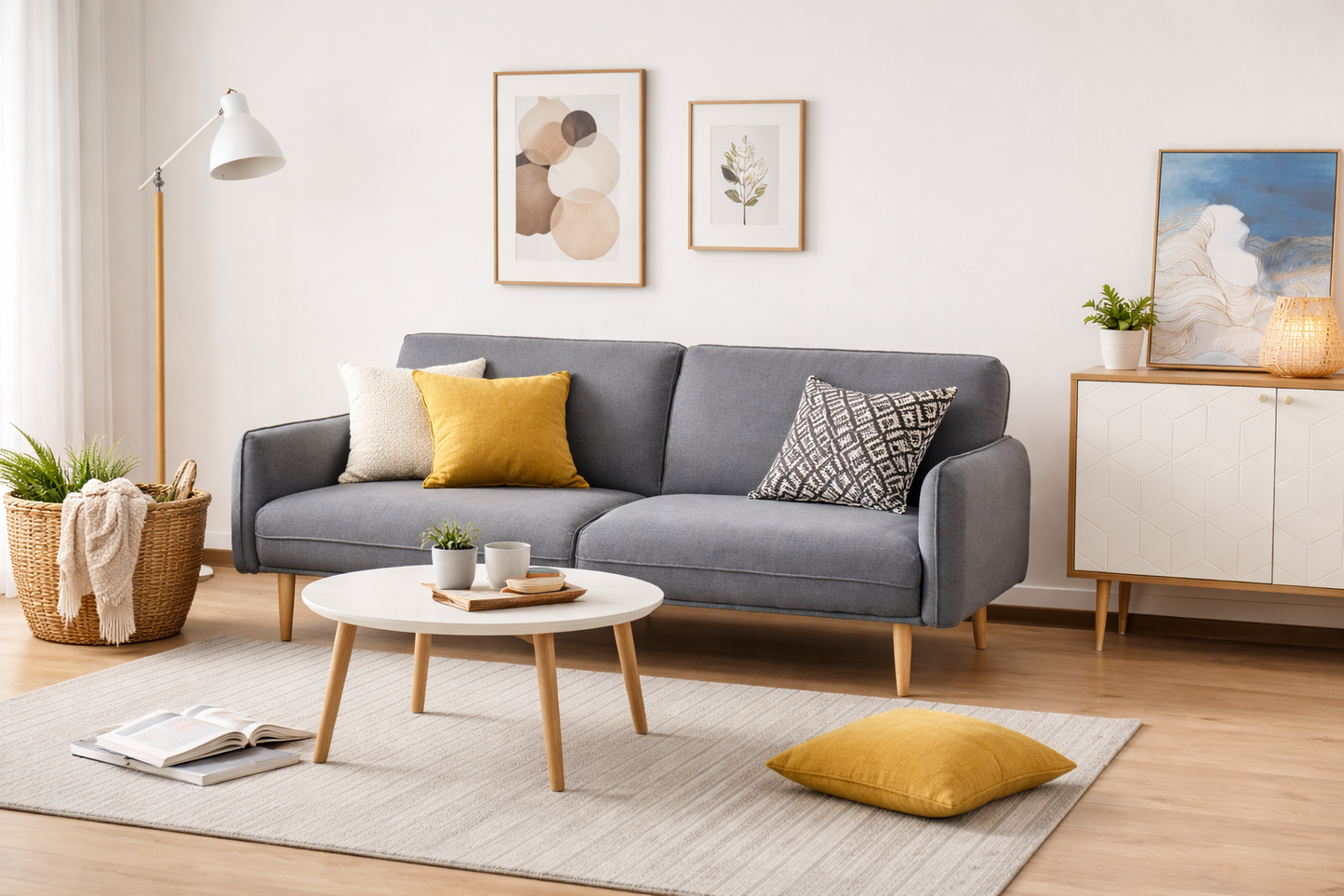 Newman Sofa Bed-mid grey