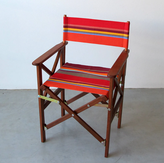 Director Chair Hardwood Cotton Collioure Rouge