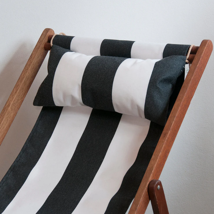 Head Cushion Synthetic Charcoal/White