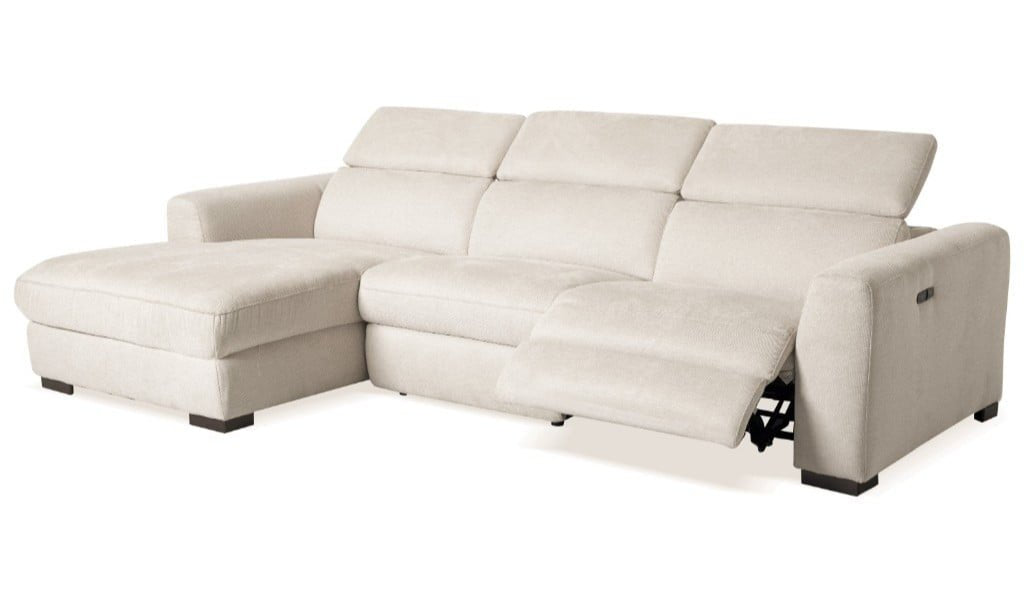 Kondo 3-Seater Sofa with LHF Chaise Sofa - Beige