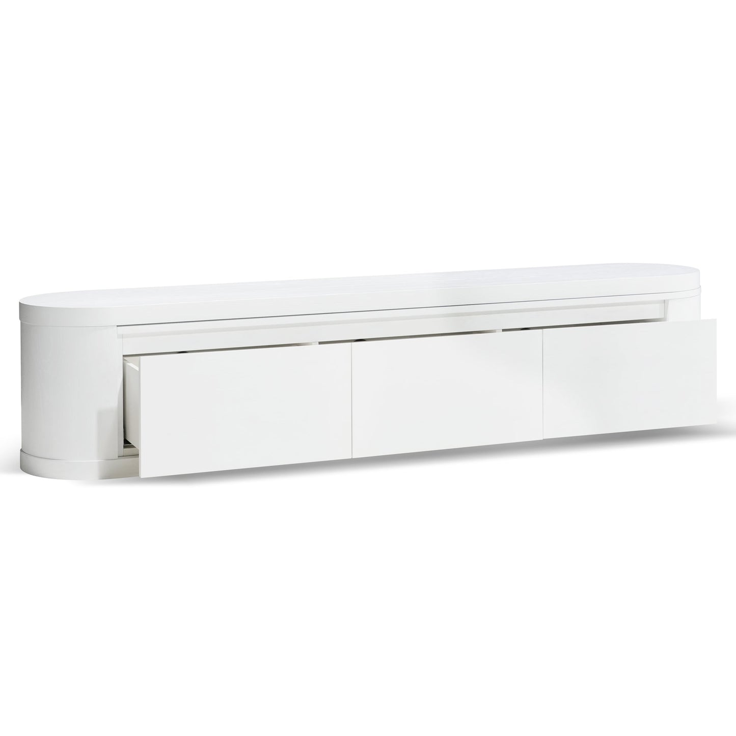 Extendable TV Entertainment Unit Full - White Oak