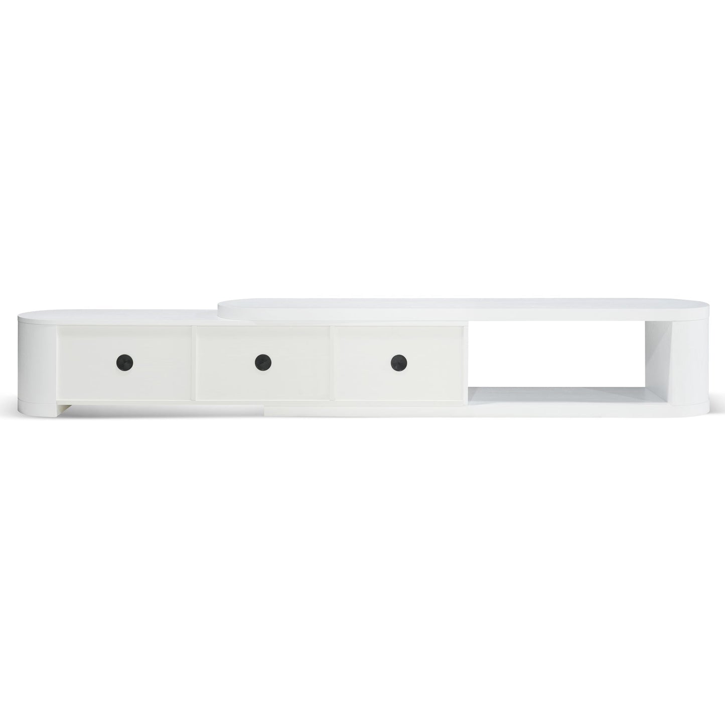Extendable TV Entertainment Unit Full - White Oak
