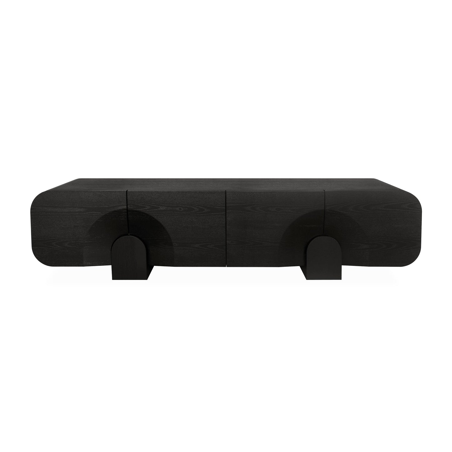 1.7m Console Table - Textured Espresso Black