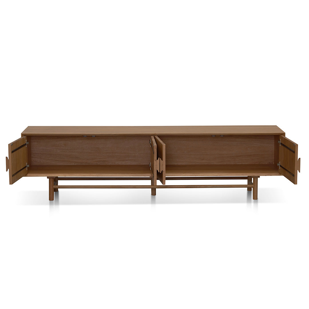 2.1m TV Entertainment Unit - Natural Wood