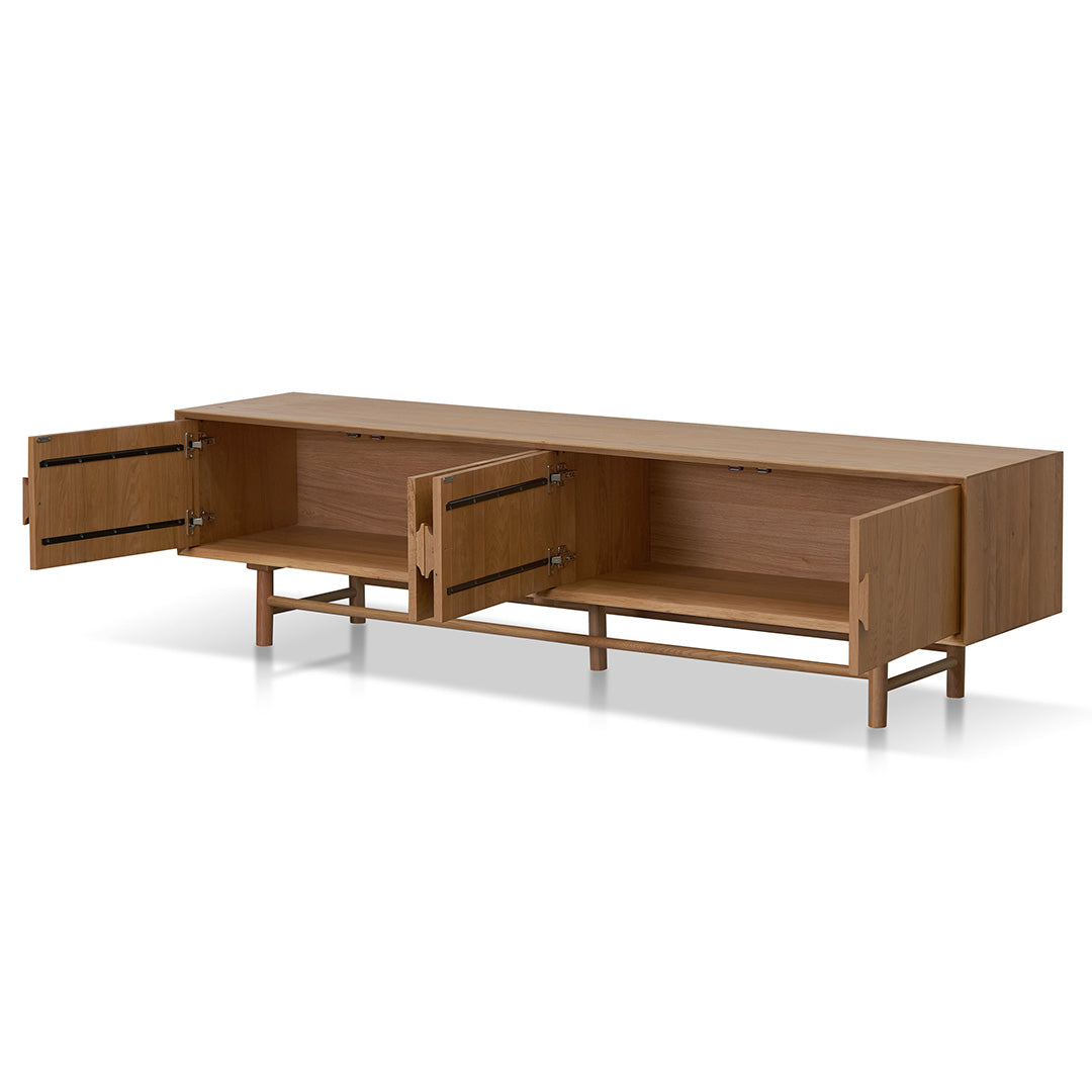 2.1m TV Entertainment Unit - Natural Wood
