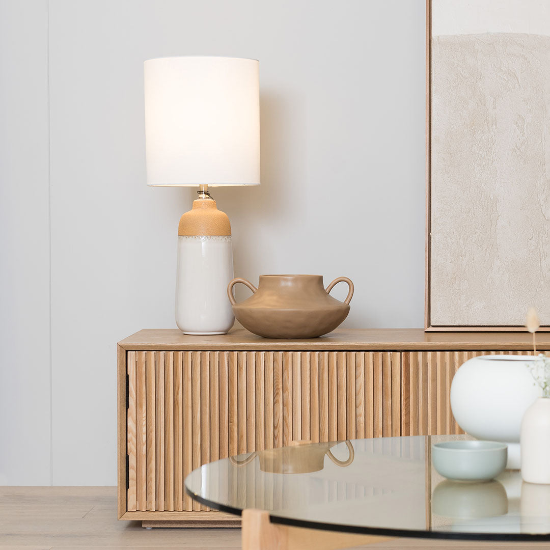 2m Wooden TV Entertainment Unit - Natural Ash