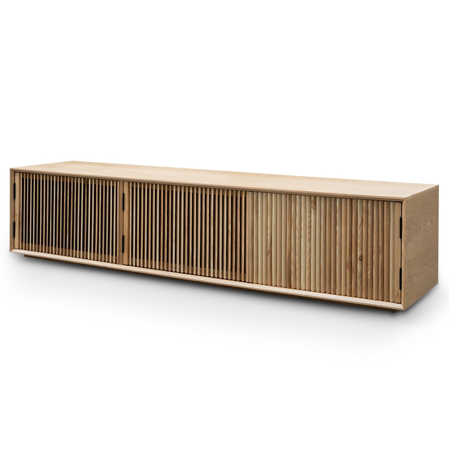 2m Wooden TV Entertainment Unit - Natural Ash