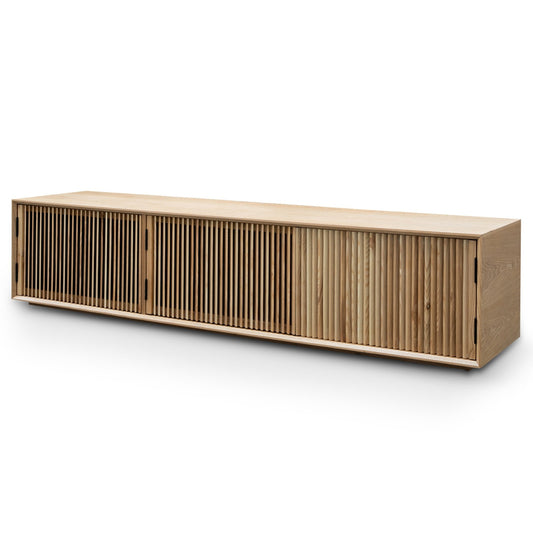 2m Wooden TV Entertainment Unit - Natural Ash