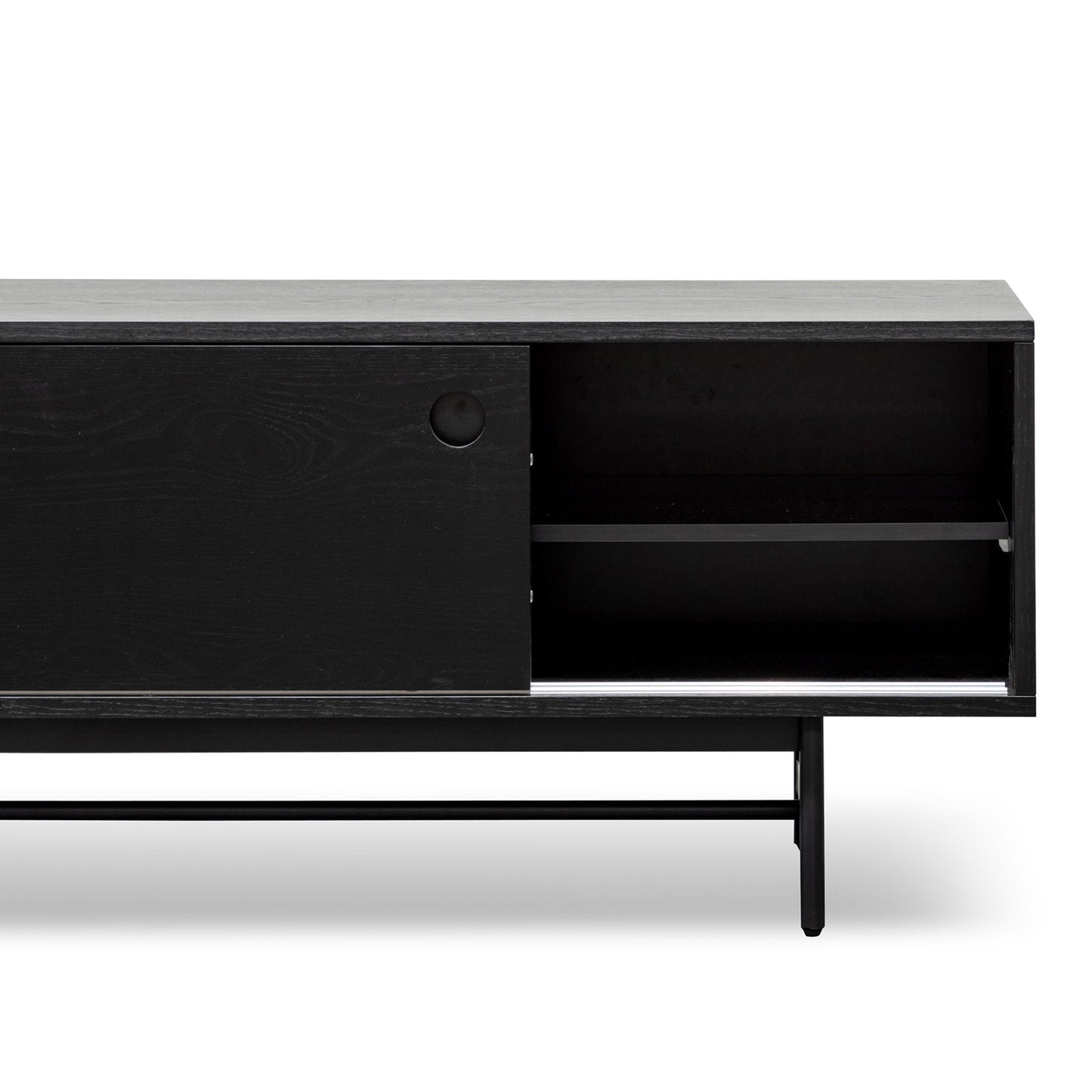 Wooden TV Entertainment Unit - Black