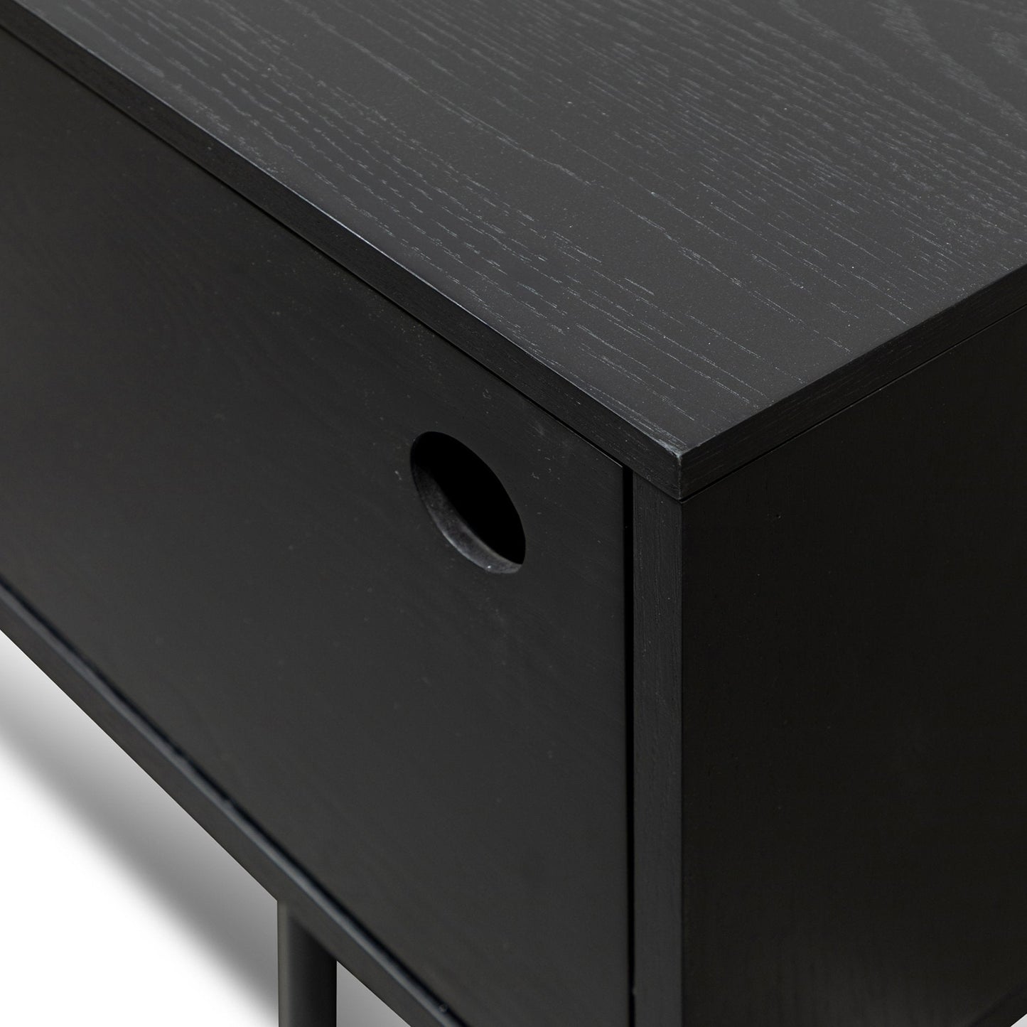 Wooden TV Entertainment Unit - Black