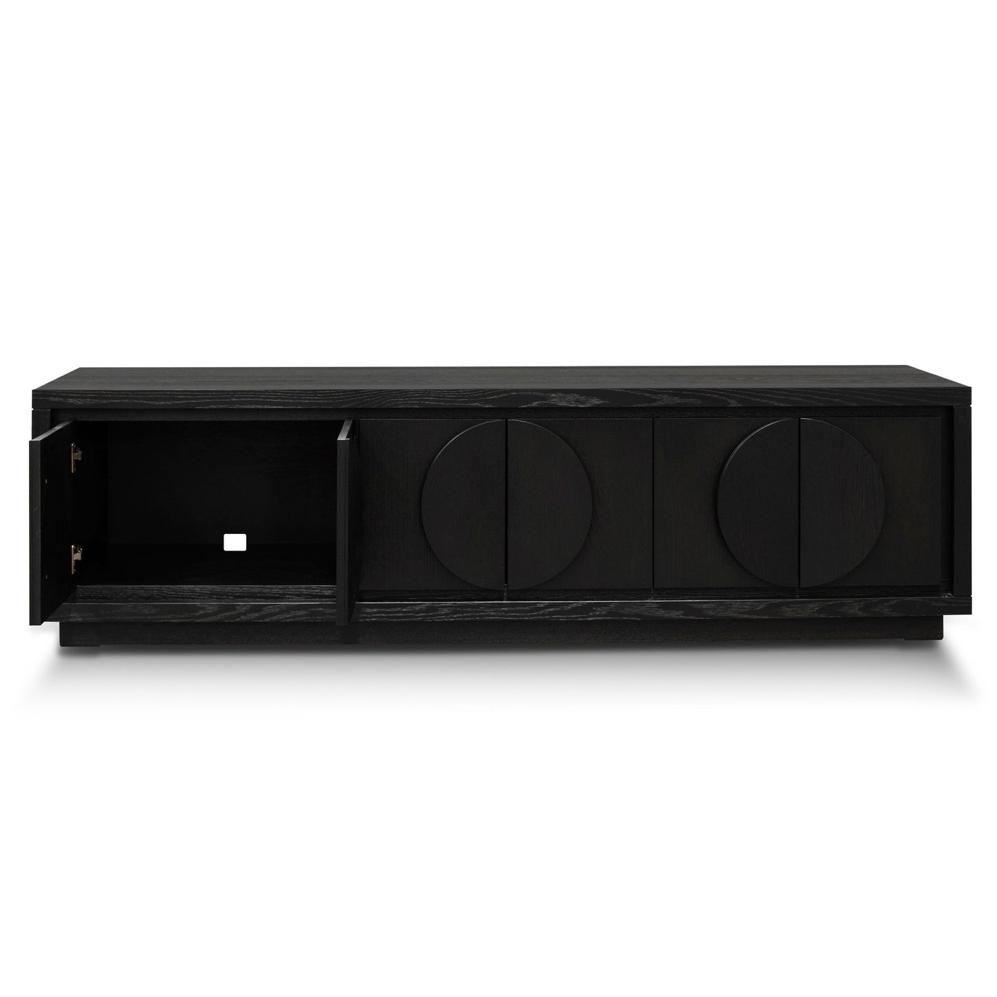 2m TV Entertainment Unit - Textured Espresso Black