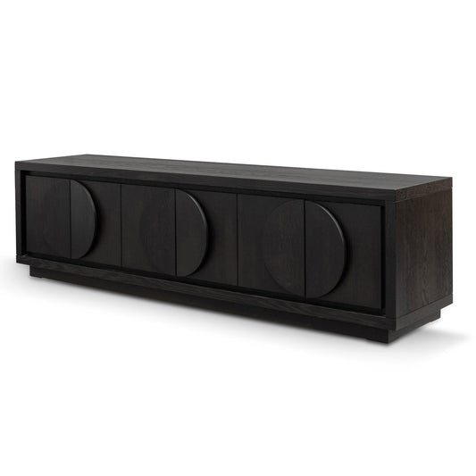 2m TV Entertainment Unit - Textured Espresso Black