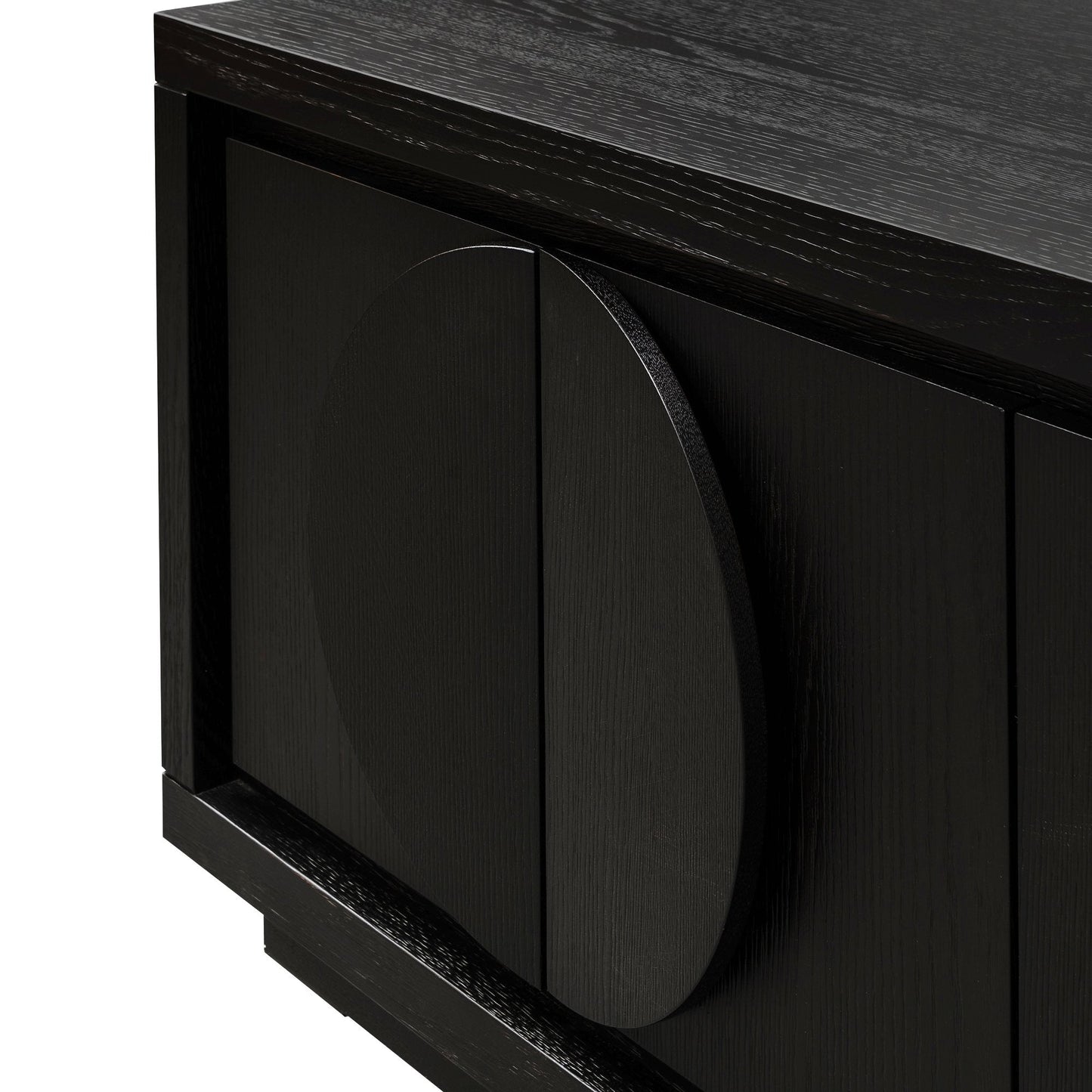 2m TV Entertainment Unit - Textured Espresso Black