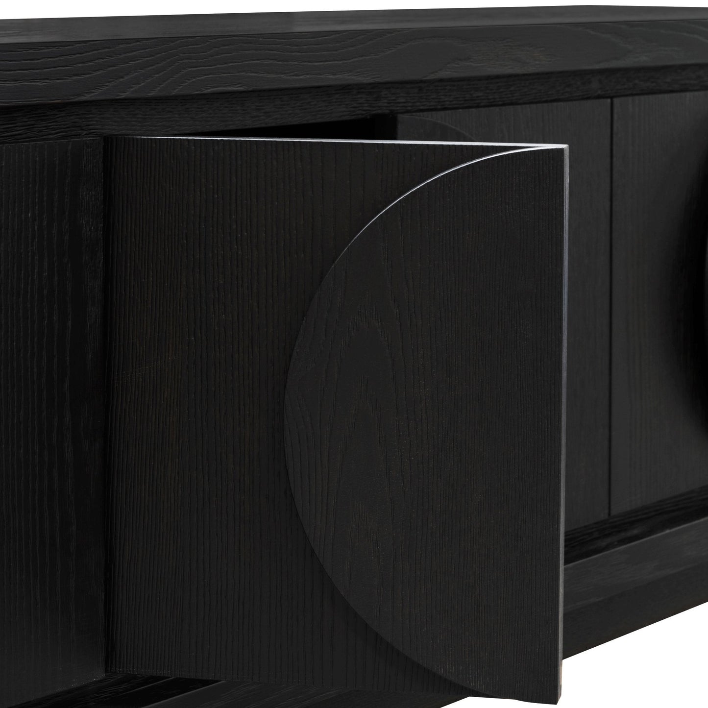 2m TV Entertainment Unit - Textured Espresso Black