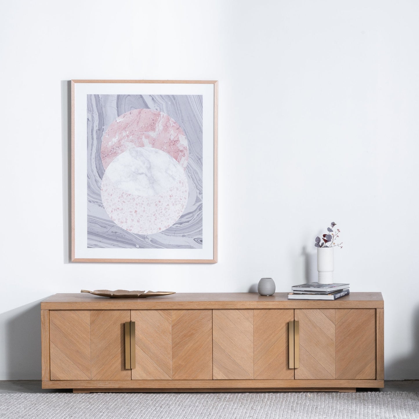 1.8m Entertainment TV Unit - Dusty Oak