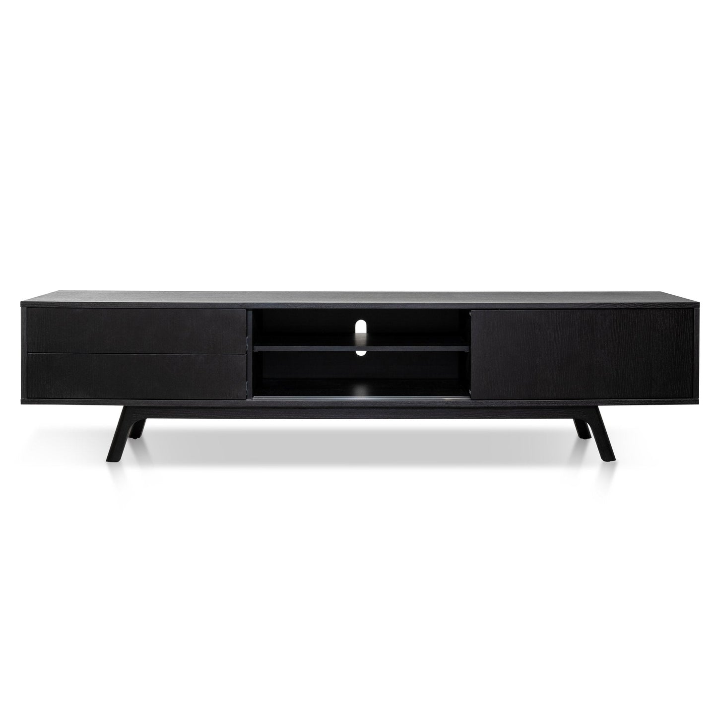 2.1m TV Unit - Full Black
