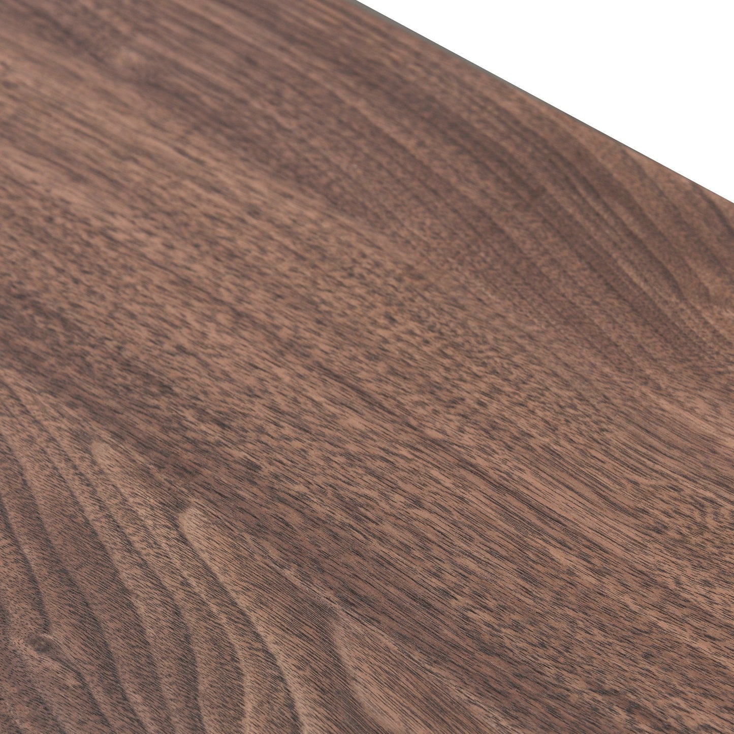 2.1m Walnut Wooden TV Entertainment Unit - Black Legs