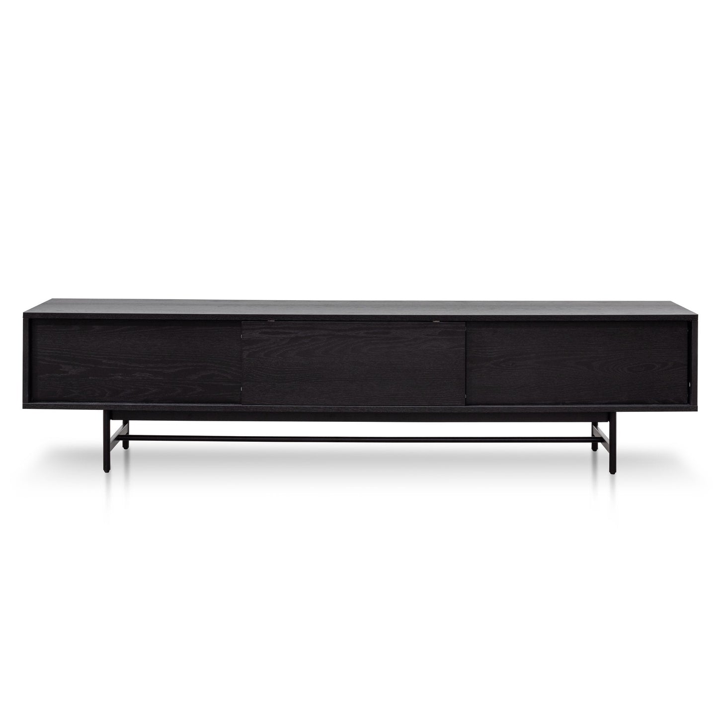 2.1m Wooden Entertainment TV Unit - Full Black