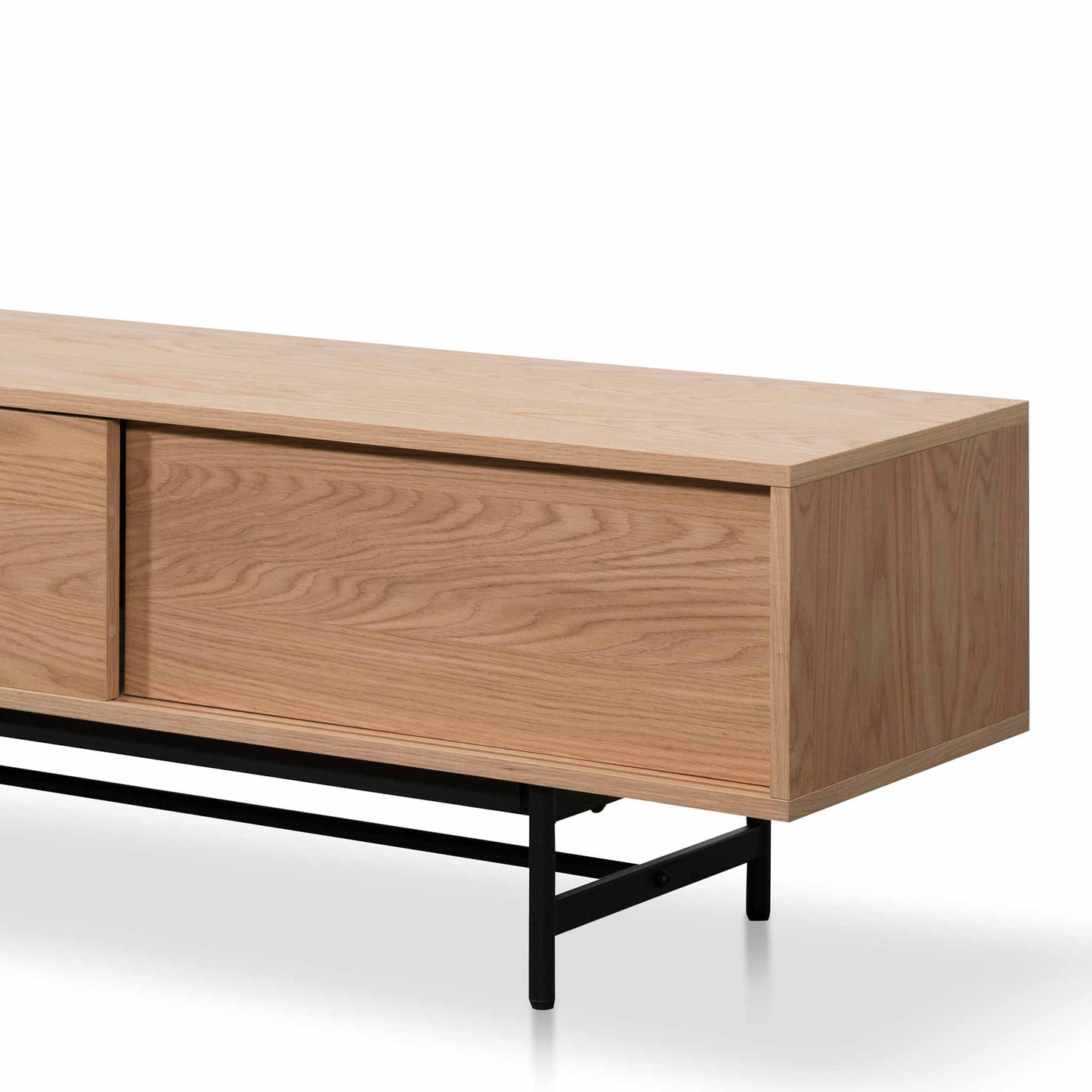 2.1m Wooden Entertainment TV Unit - Natural