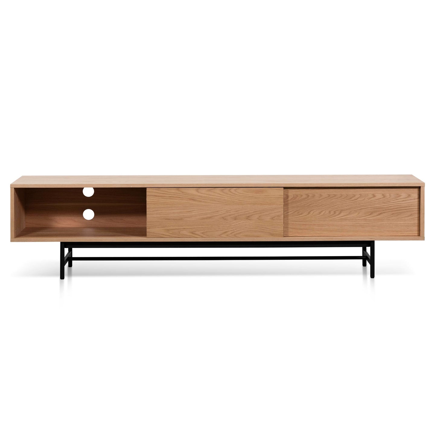 2.1m Wooden Entertainment TV Unit - Natural