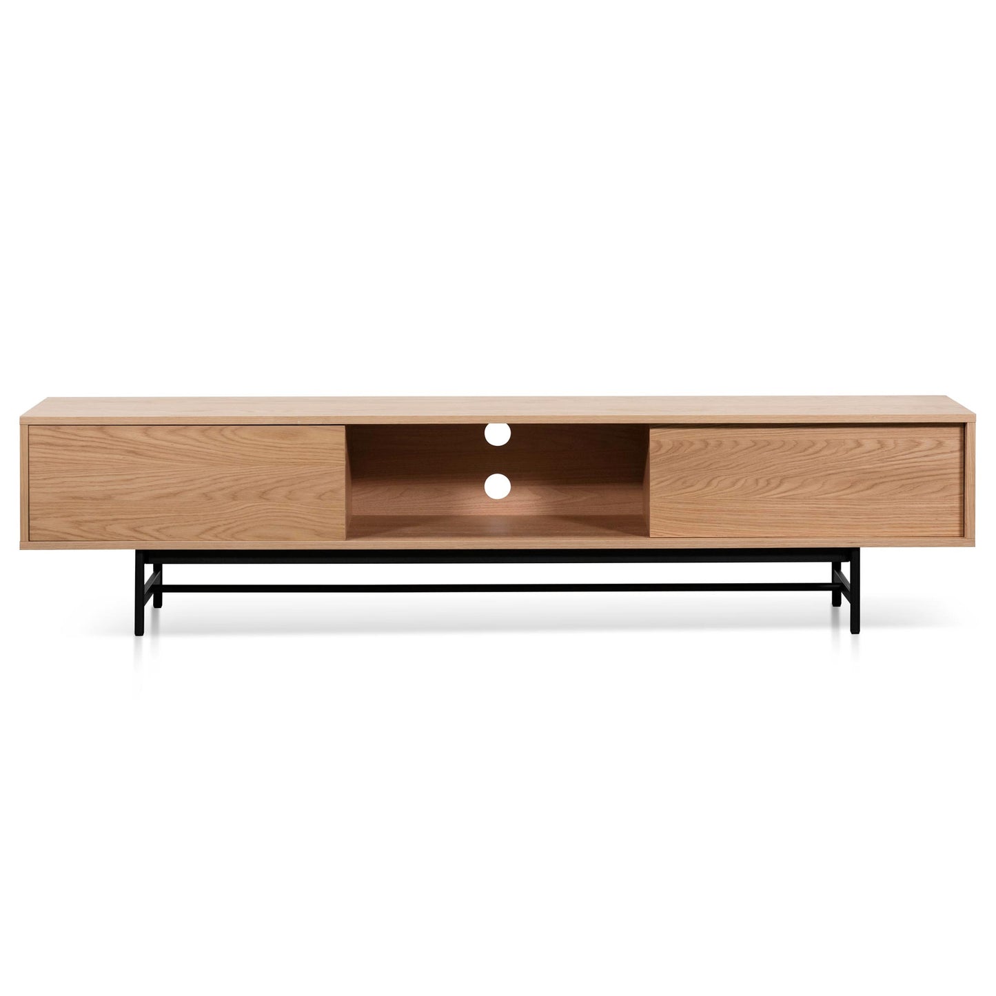2.1m Wooden Entertainment TV Unit - Natural