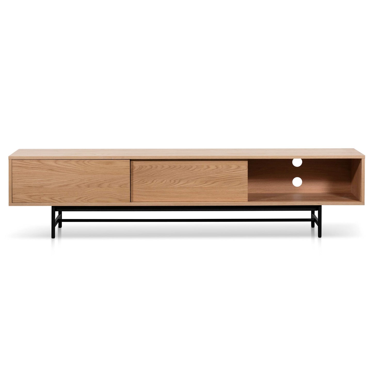 2.1m Wooden Entertainment TV Unit - Natural
