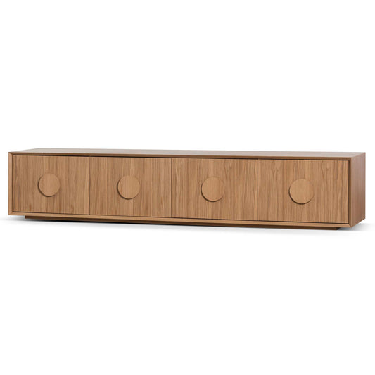 2.3m Wooden Entertainment TV Unit - Natural