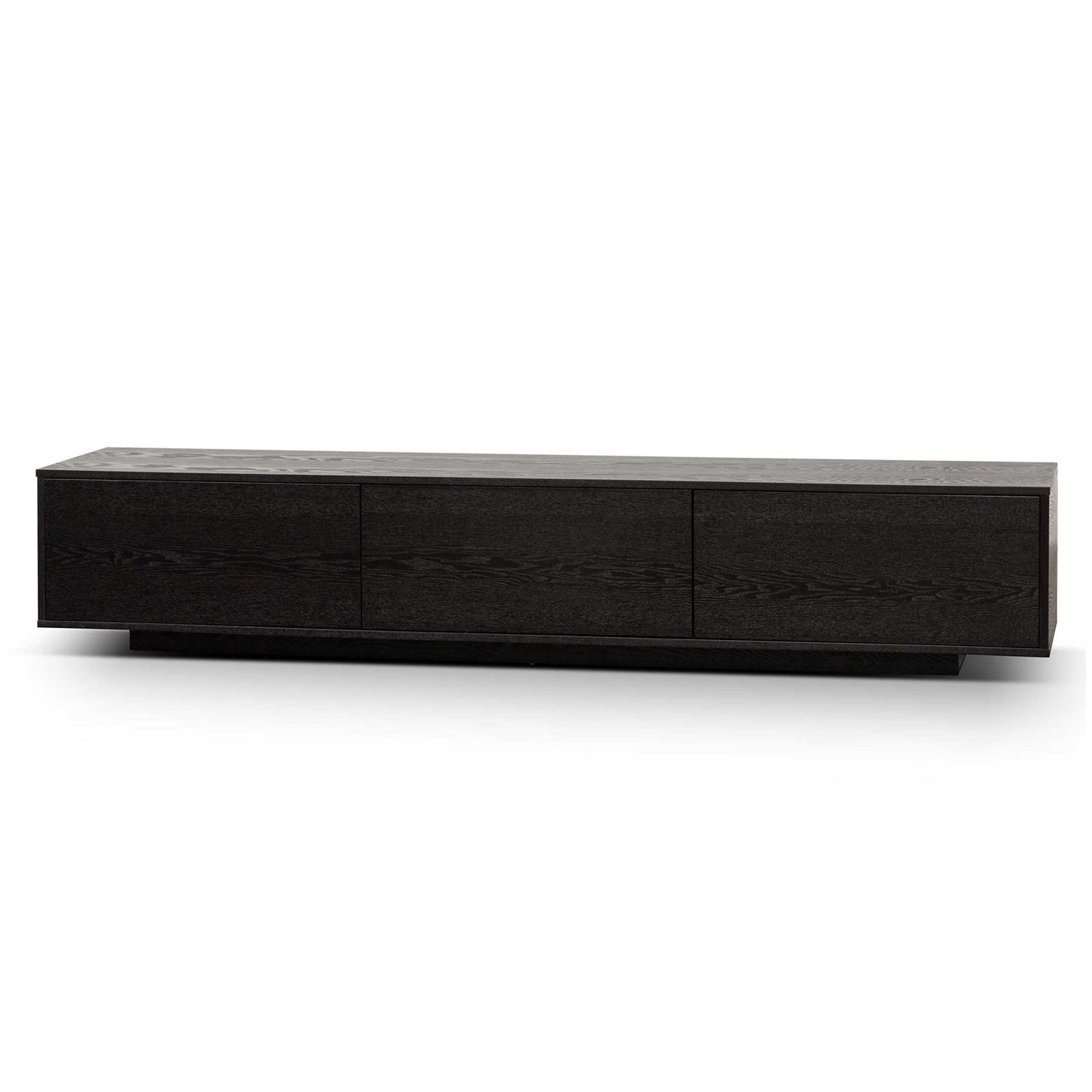 2.3m Wooden Entertainment Unit - Full Black
