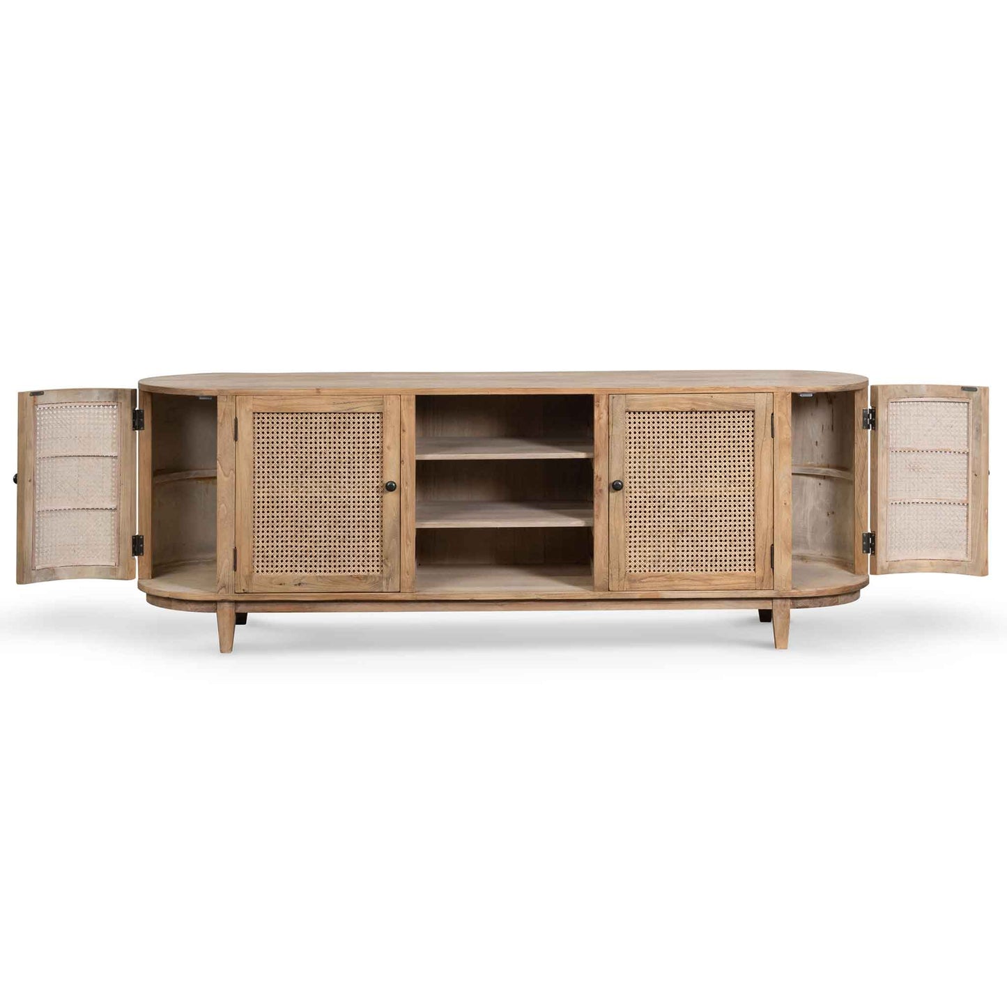 Obrien 2.1m Sideboard Unit - Natural with Rattan Doors