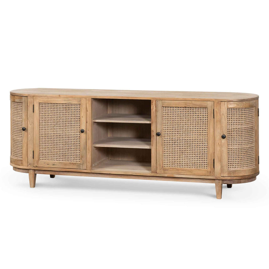 2.1m Sideboard Unit - Natural with Rattan Doors