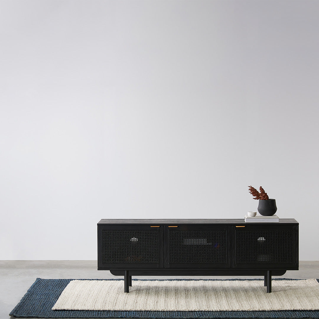 1.7m ELM TV Entertainment Unit - Full Black