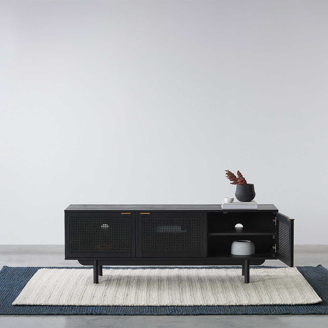 1.7m ELM TV Entertainment Unit - Full Black