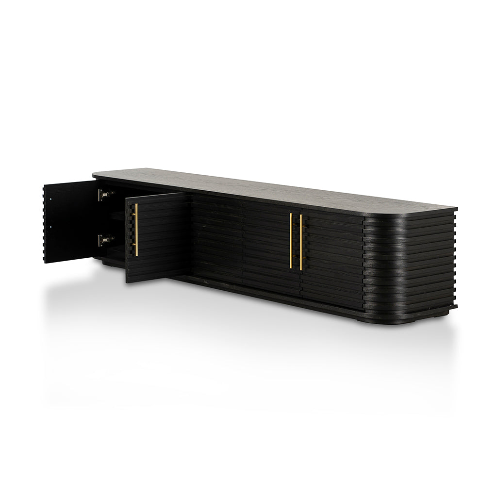 2.3m TV Entertainment Unit - Textured Espresso Black