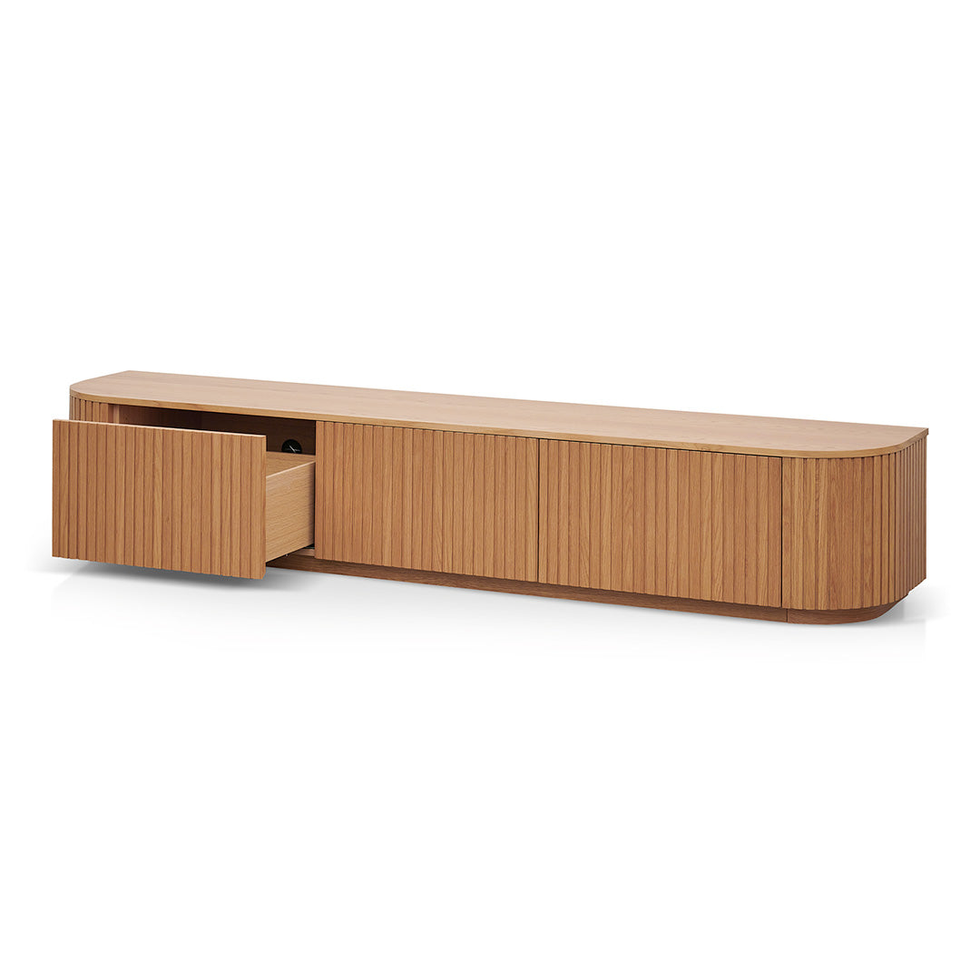 2.4m TV Entertainment Unit - Natural Oak