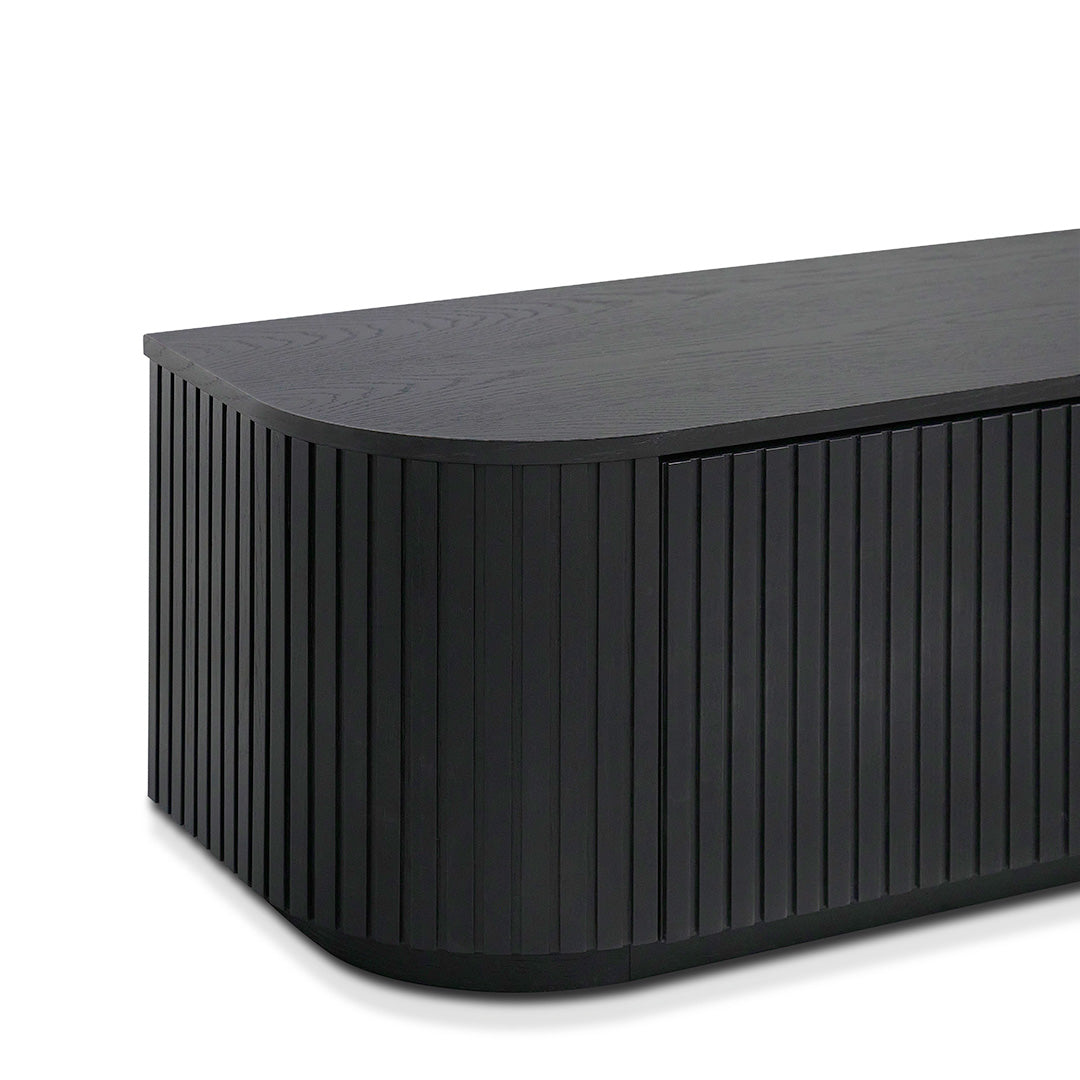 2.4m TV Unit - Full Black Oak