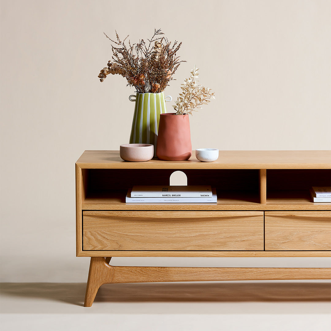 1.8m TV Entertainment Unit - Natural Oak