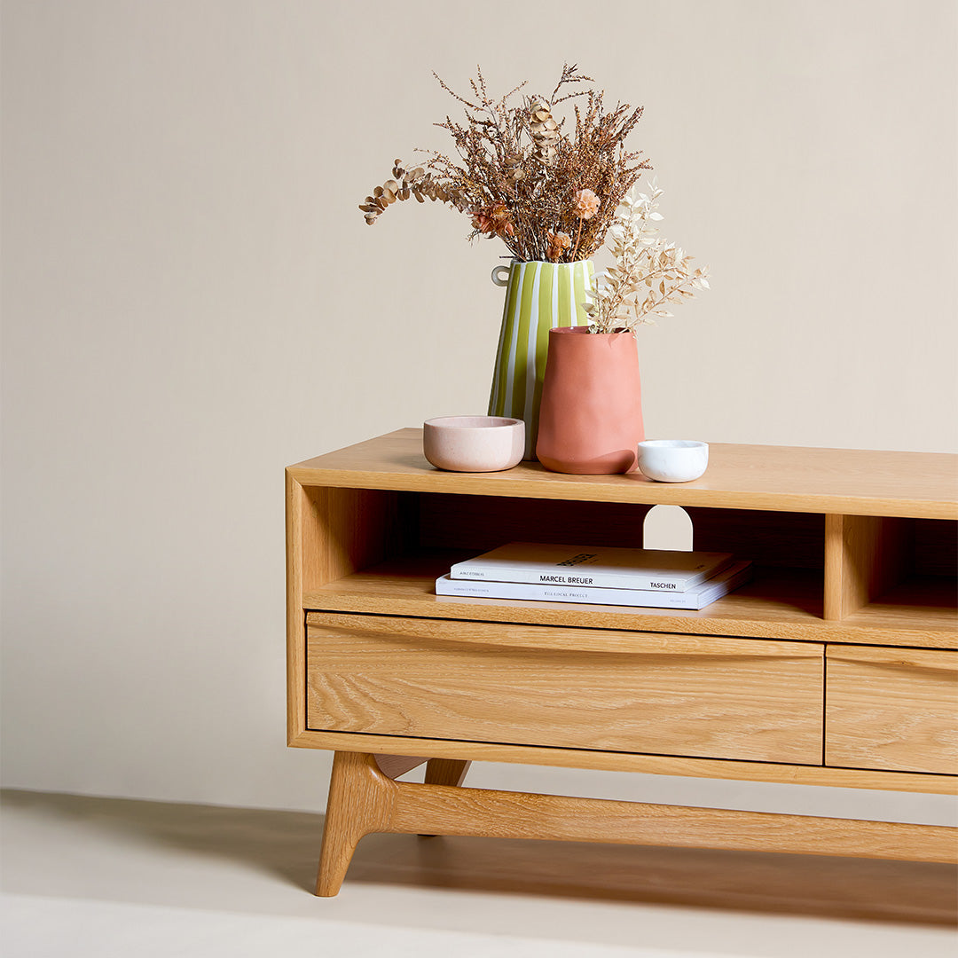 1.8m TV Entertainment Unit - Natural Oak