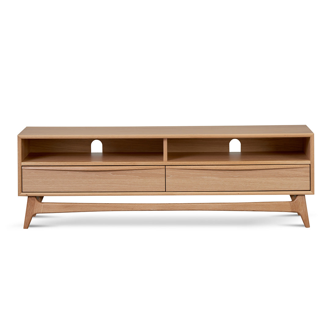 1.5m Narrow TV Entertainment Unit - Natural Oak