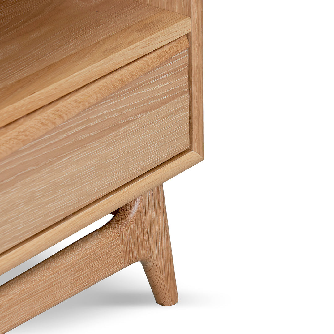 1.5m Narrow TV Entertainment Unit - Natural Oak