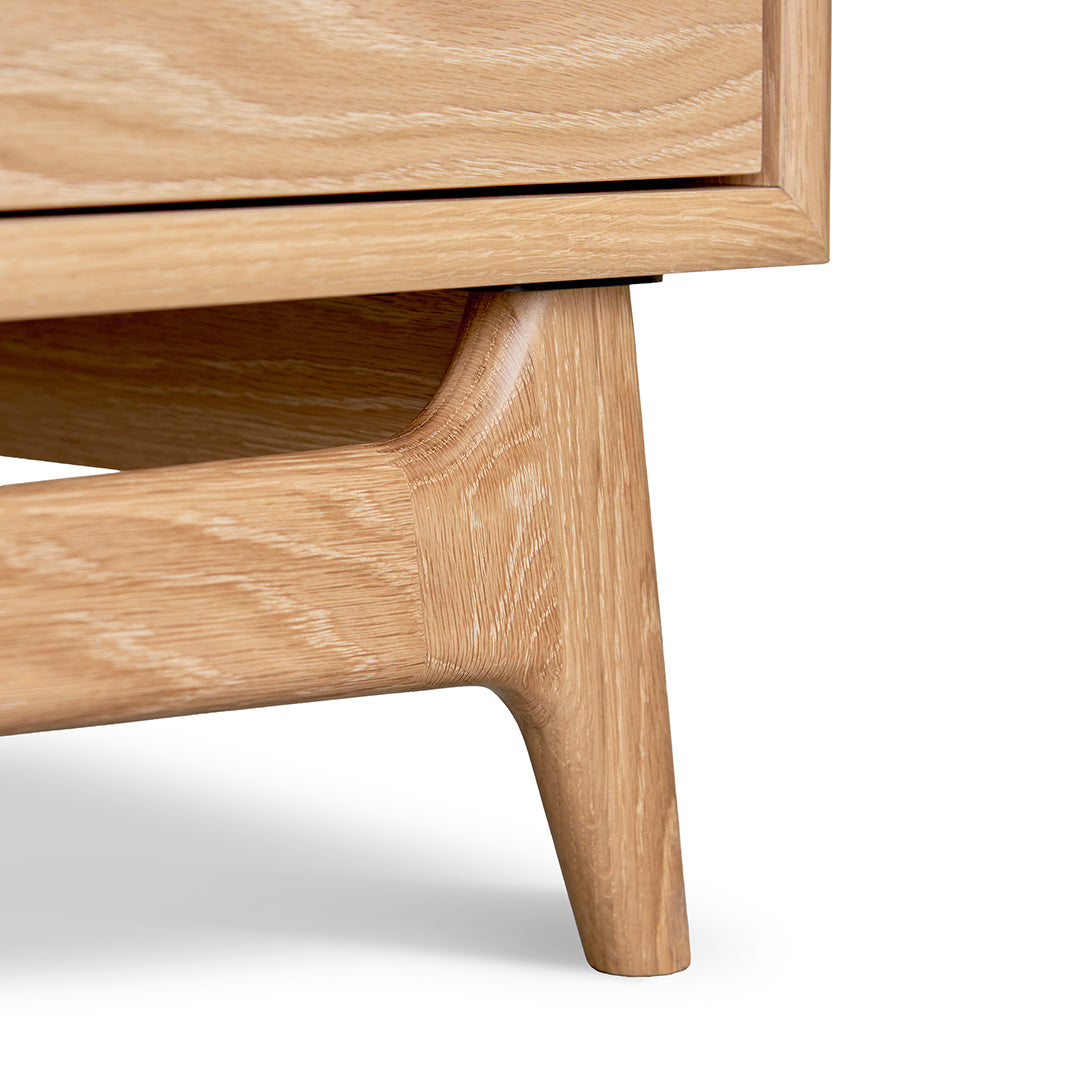 1.5m Narrow TV Entertainment Unit - Natural Oak