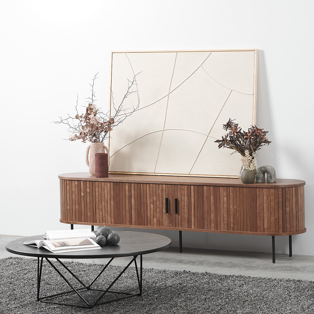 2m TV Entertainment Unit - Walnut