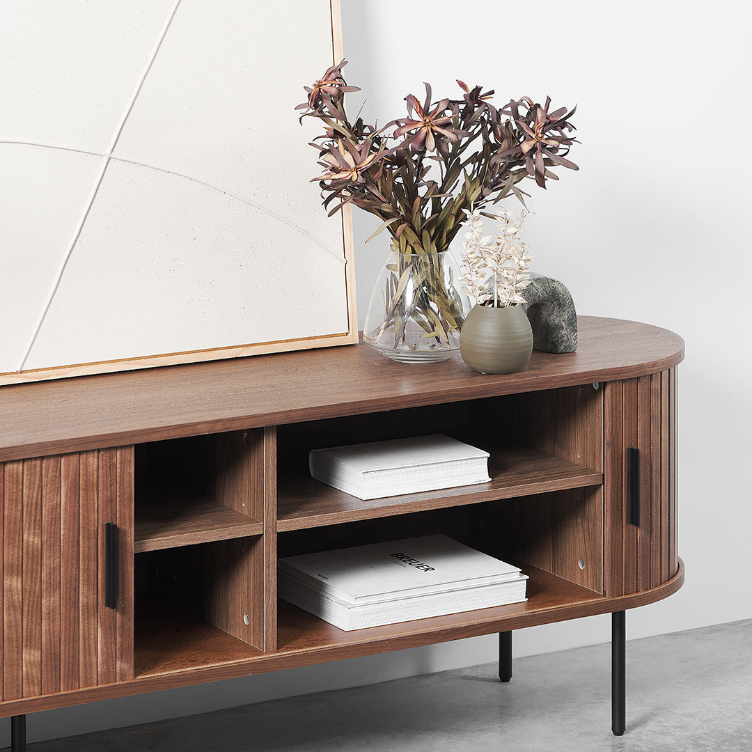 2m TV Entertainment Unit - Walnut
