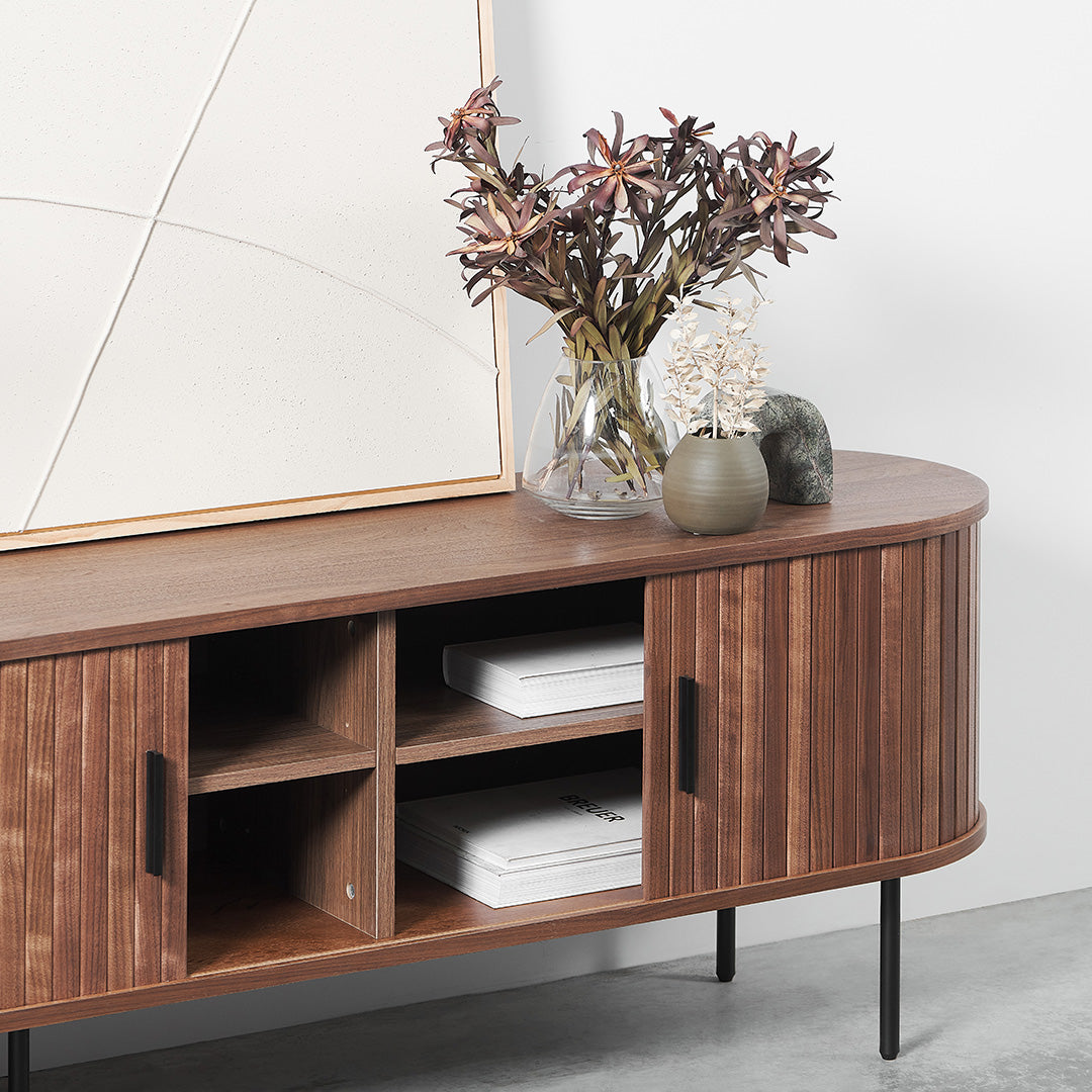 2m TV Entertainment Unit - Walnut