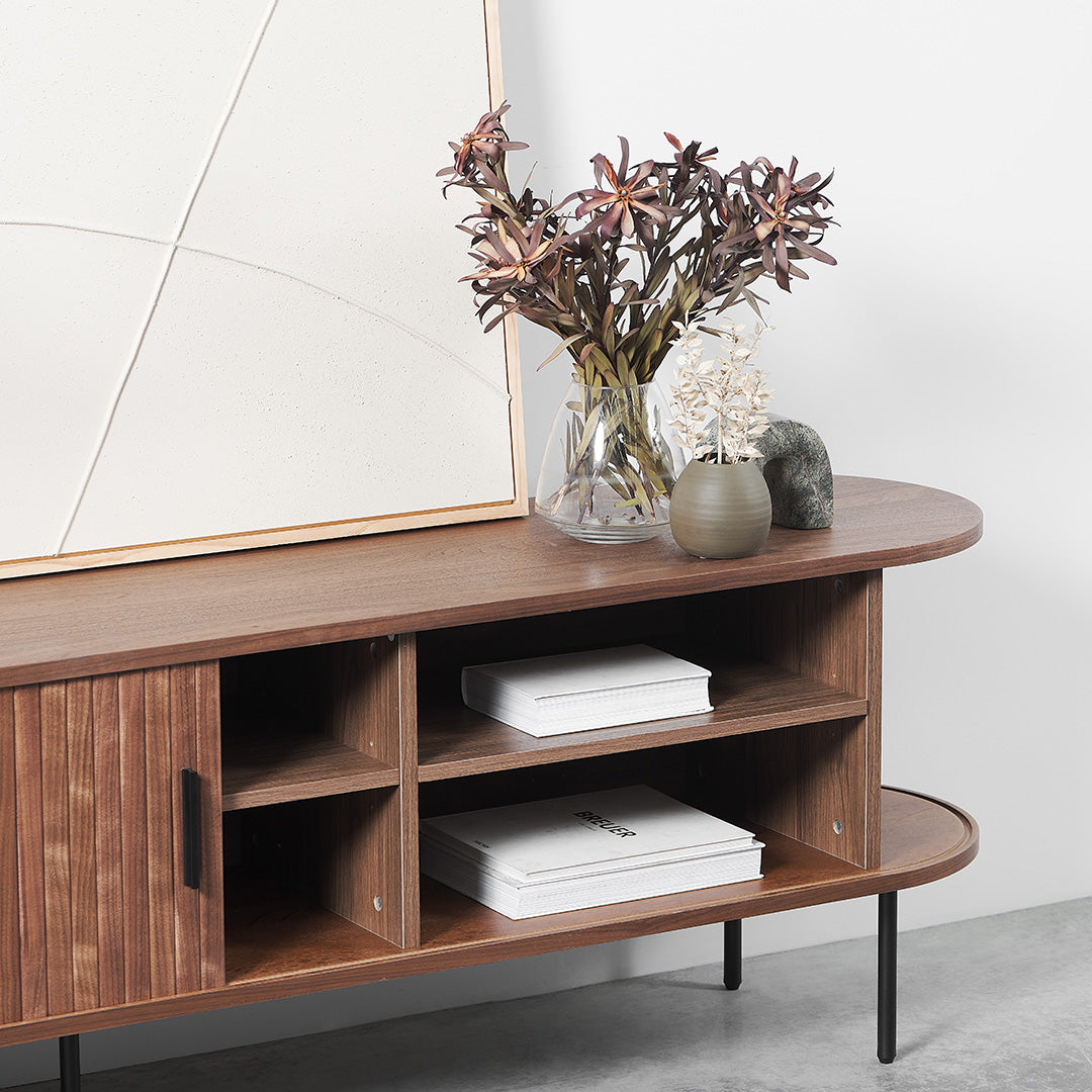 2m TV Entertainment Unit - Walnut