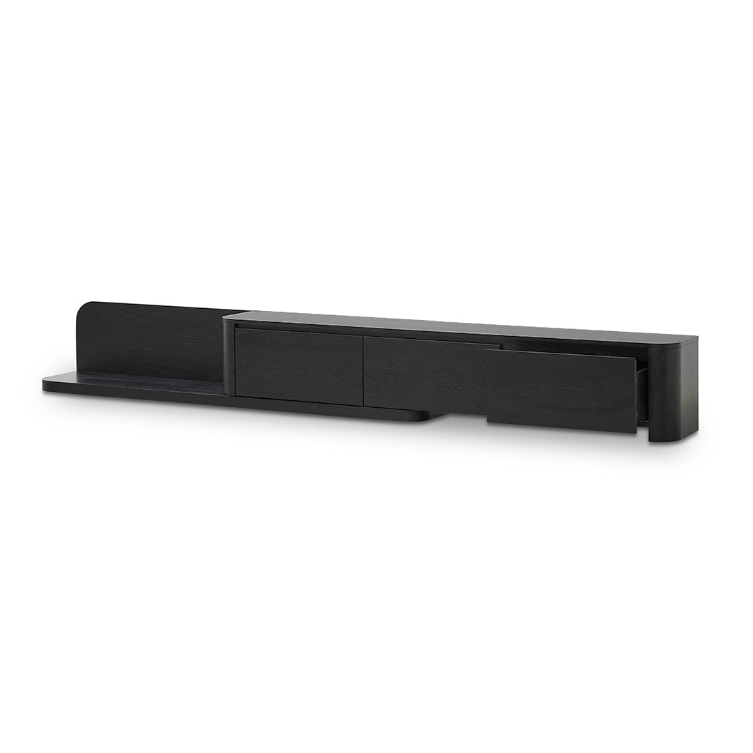 Expandable TV Entertainment Unit - Full Black Oak