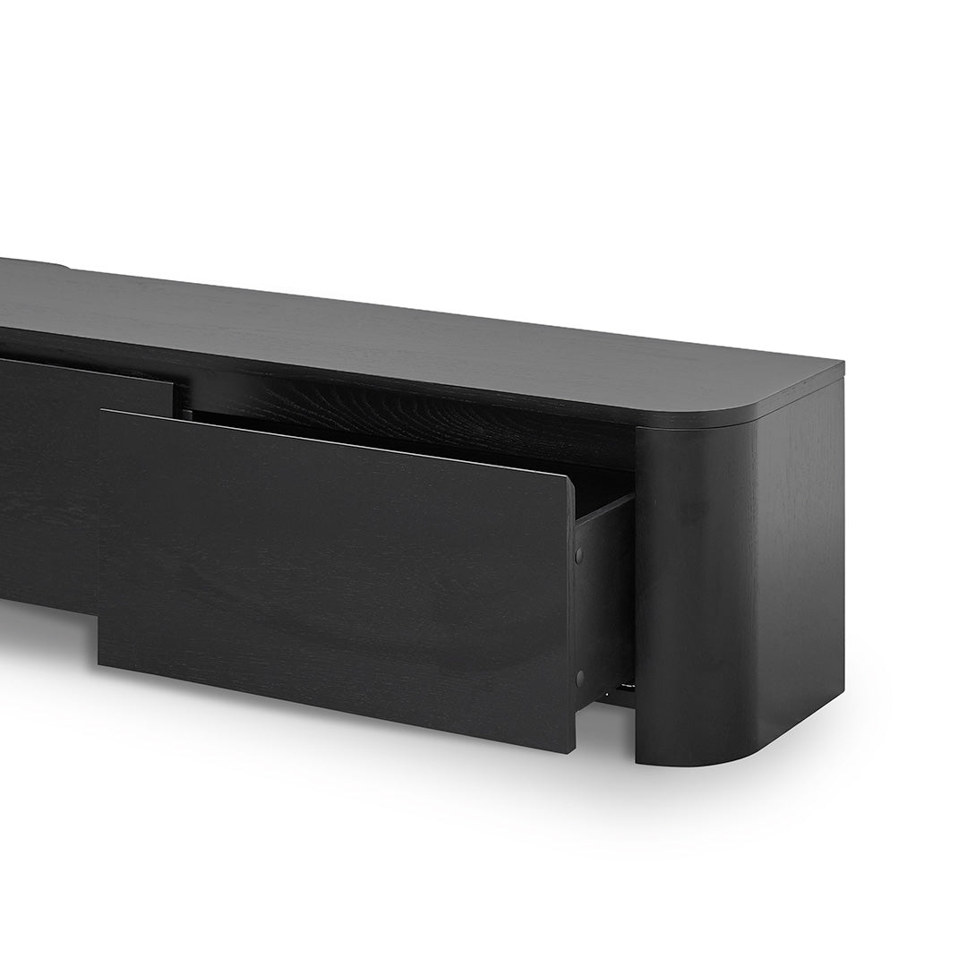 Expandable TV Entertainment Unit - Full Black Oak