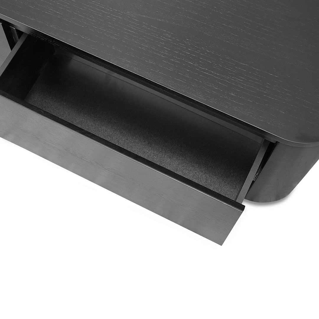 Expandable TV Entertainment Unit - Full Black Oak