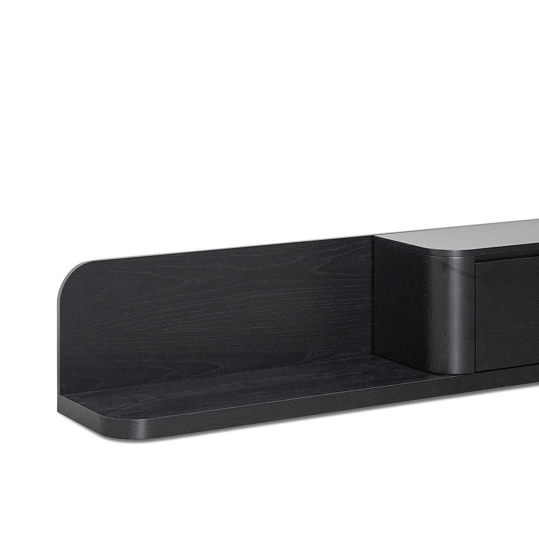 Expandable TV Entertainment Unit - Full Black Oak