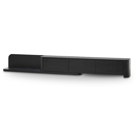 Expandable TV Entertainment Unit - Full Black Oak