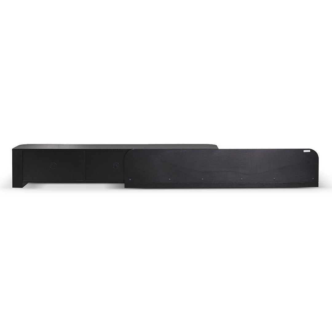 Expandable TV Entertainment Unit - Full Black Oak